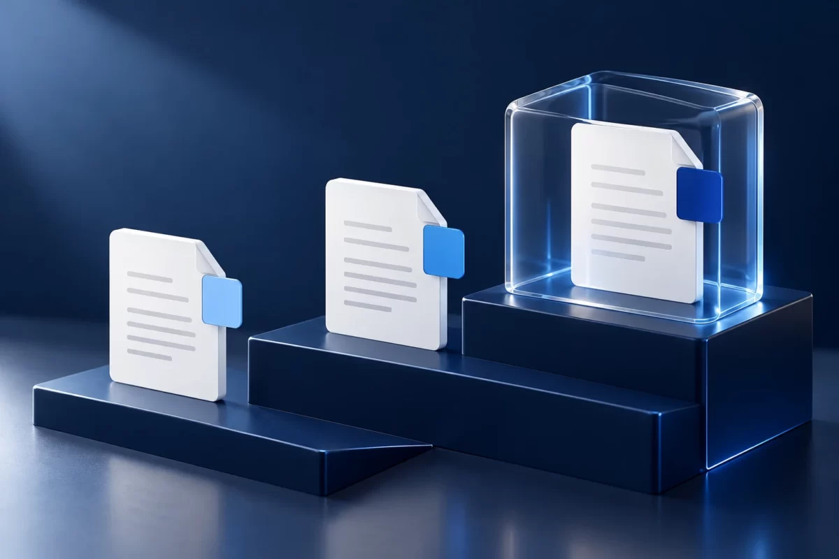 Documents with differentiated classification levels and selective protection